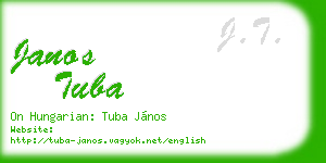 janos tuba business card